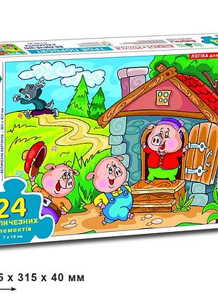 Игра-пазл "трое поросят" упаковка: коробка 82098 24 эл