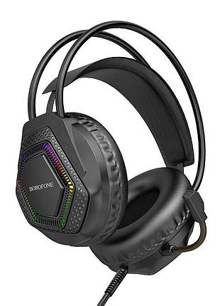 Навушники ігрові borofone bo105 thunder gaming headphones black