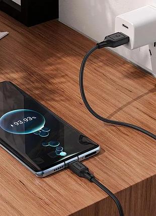 Кабель hoco x90 cool silicone charging data cable for type-c black 6