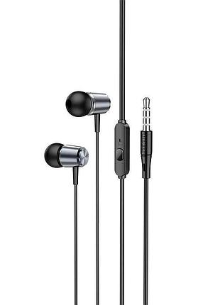 Наушники проводные hoco m108 (3.5mm) metal gray