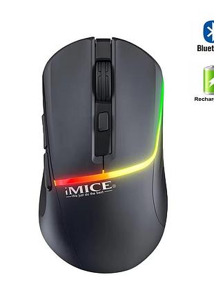 Миша бездротова, безшумна imice g902 з акумулятором і підсвіткою 2,4g + bluetooth