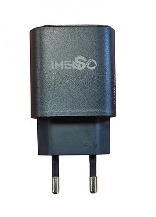 Зарядний пристрій 20w usb + type-c ims-c3007 блок живлення чорний