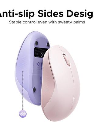 Манипулятор мышь беспроводная ugreen m331 multi-mode wireless mouse pink 8
