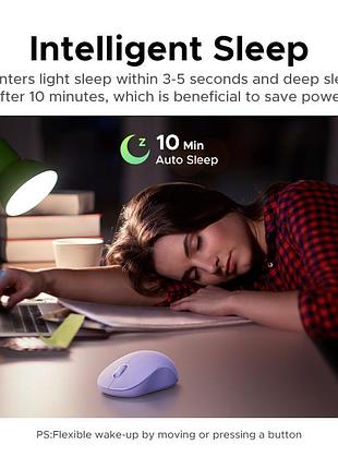 Манипулятор мышь беспроводная ugreen m331 multi-mode wireless mouse pink 9