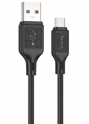 Кабель hoco x90 cool silicone charging data cable for micro black