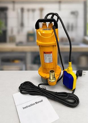 Каналізаційний насос для відкачування чистої та брудної води 2000w 220v 2.6hp / занурювальний дренажно-каналізаційний насос
