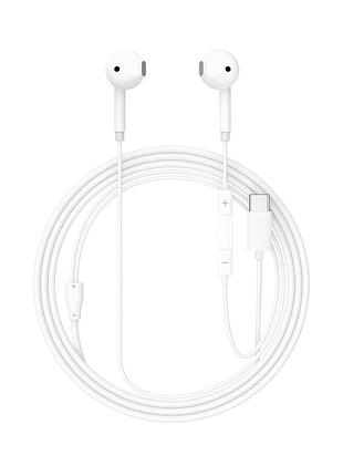 Навушники acefast l13 usb-c semi-in-ear wired earphones with mic white