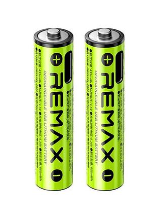 Акумулятор remax new energy aaa rechargeable usb lithium battery 814mwh (2шт)