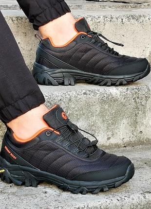 Кроссовки merrell термо gore-tex мужские чёрные с оранжевым меррелл (размеры: 44)