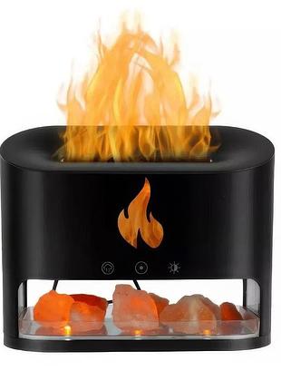 Увлажнитель воздуха - ночник docsal flame 3в1 aroma diffuser, ночник солевой/аромадиффузор c увлажнителем