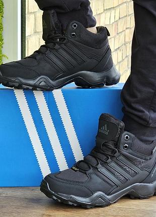 Зимние кроссовки adidas terrex swift с мехом черные мужские адидас гортекс (размеры: 42,43,44,45) - 00-5
