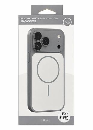 Чохол для смартфона silicone creative variation case mag cover apple iphone 15 pro 5,lavender grey 2