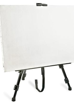 Профессиональный напольный складной мольберт profi art с регулировкой, металлический мольберт черный