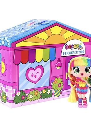 Игровой набор с куклой дизайнерский магазин наклеек decora girlz d1009