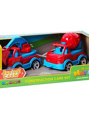 Игровой набор бетономешалка и экскаватор "mini matiki" 002/14bms(red) подвижные элементы