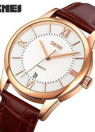 Skmei 9261bnsi brown-silver 4