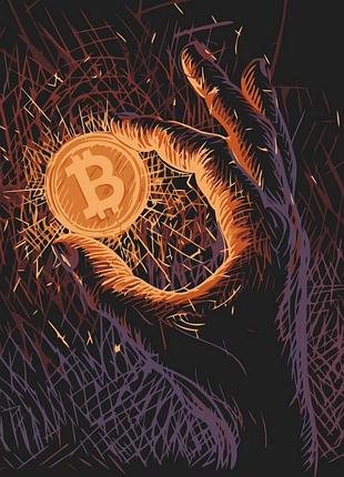 Картина по номерам "биткоин" 16513-ac 40х50 см