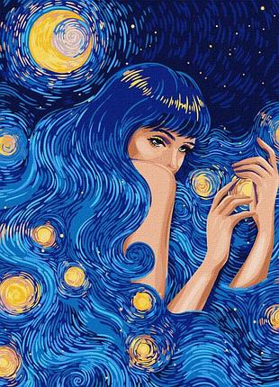 Картина за номерами "зіркова красуня" ©pollypop92 kho5086 ідейка 40х50 см