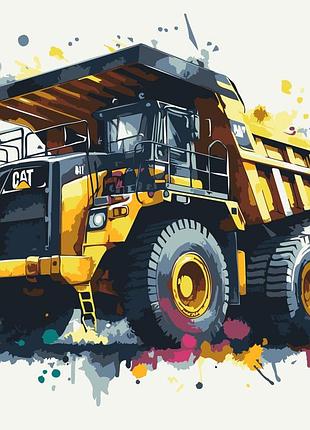 Картина по номерам "яркий самосвал" 12512-ac 40х40 см