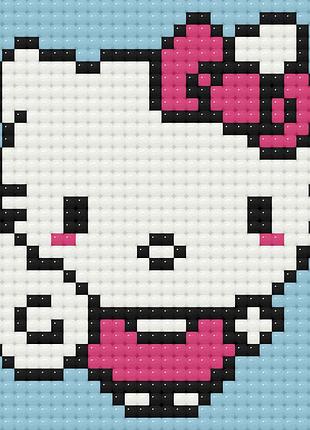 Алмазная мозаика мини "hello kitty хэллоу китти" odm0111, 10х10 см