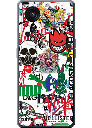 Чохол на oppo oppo reno 8t 5g many different logos "4022u-3122-851"