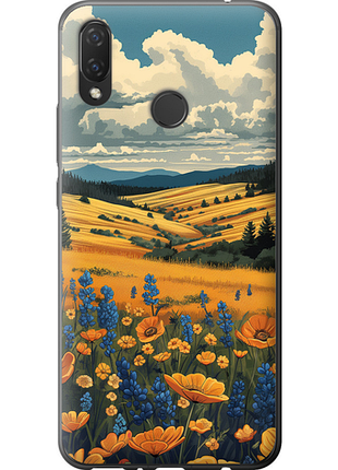 Чехол на huawei p smart plus украинское поле "6082u-1555-851"