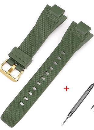Ремінець для casio g-shock gst-b400 army green gd
