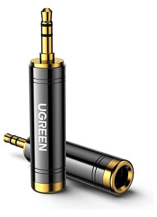 Аудіо перехідник ugreen av168 3.5mm male to 6.35mm female adapter 1pcs(ugr-60711)