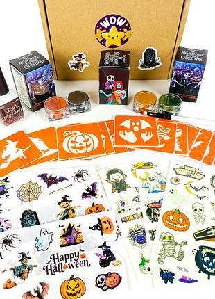 Набір для біо-тату "wow box хелловін для 3 дітей" wow-box-halloween-3