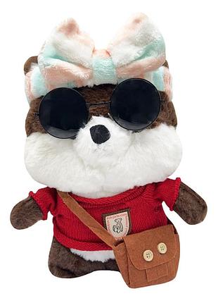 М'яка іграшка "песик" k0201(brown) одяг в асортименті, 30 см