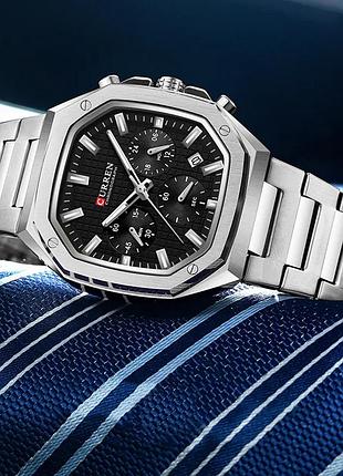 Curren 8459 silver-black 2