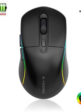 Миша бездротова ігрова e-yooso x-53 sg8925, 10000 dpi 2,4g+bluetooth black