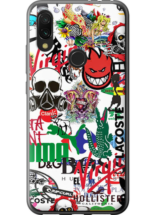 Чохол на xiaomi redmi 7 many different logos "4022u-1669-851"