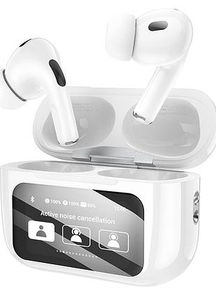 Беспроводные наушники tws hoco ew72, anc, reduction touch screen, white