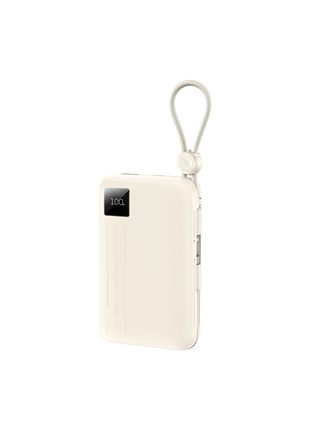 Внешний аккумулятор remax 22.5w dual cables fast charging power bank 20000mah fc-15 beige