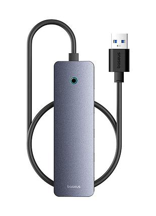 Usb-хаб baseus ultrajoy series 4-port hub lite 50cm space grey（usba to usb3.0*4+type-c5v）