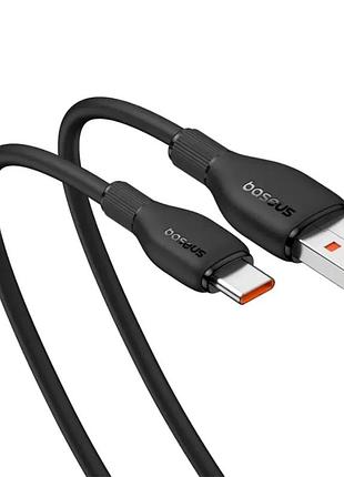 Кабель baseus pudding series fast charging cable usb to type-c 100w 2m cluster black 4