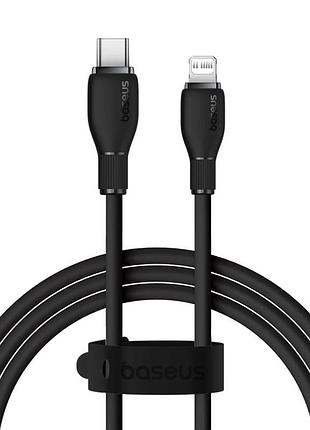 Кабель baseus pudding series fast charging cable type-c to ip 20w 1.2m cluster black