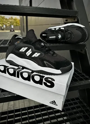 Кросівки adidas streetball cordura (чорно білі) 5453-5