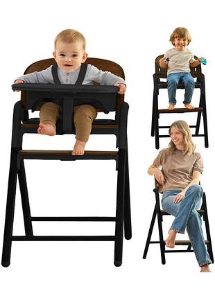Стілець для годування lionelo celia black wood