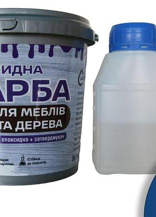 Эпоксидная краска для мебели и дерева artcraft 1.5 кг синяя двухкомпонентная (а+в) plastall