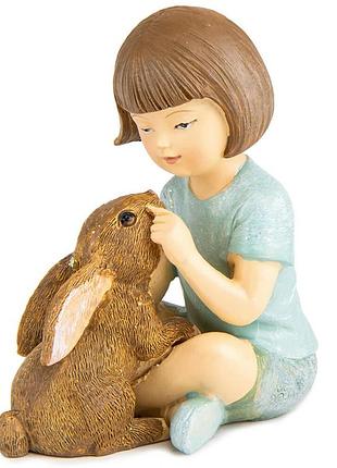 Статуэтка "девочка с кроликом", 10,5 см 3