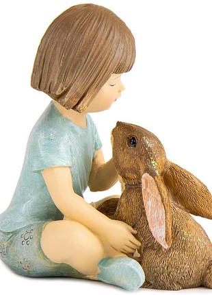 Статуэтка "девочка с кроликом", 10,5 см 4