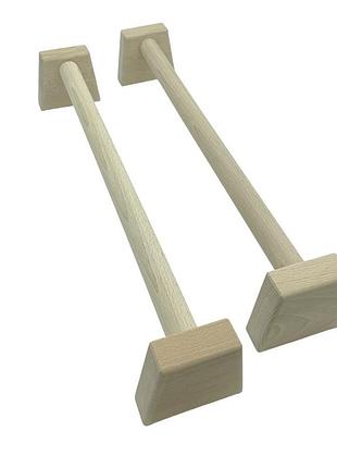 Паралетсы, упоры для отжимания деревянные wood gym push up ne-wd-50 из бука 50 см 2 шт