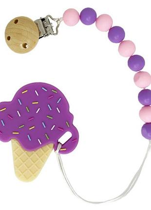 Силиконовый прорезыватель "мороженое" mgz-0507(violet)
