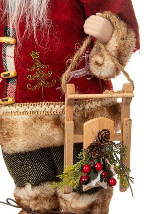 Фигурка "санта с санками", 46 см. elisey 3