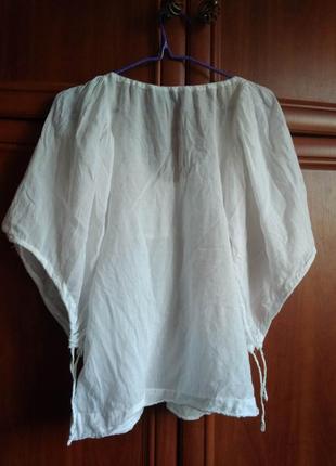 Мега крута блуза тонесенька натуральна декорована ніжним мереживом3 фото