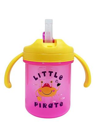 Детский поильник с трубочкой "little pirate" mgz-0335(yellow) 280 мл
