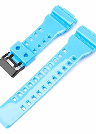 Ремешок для casio g-shock ga-100/110/120 light blue-glossy bk 2