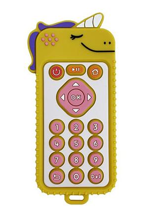 Силіконовий прорізувач пульт "єдиноріг" mgz-0425(yellow)